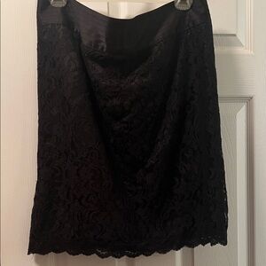The Limited Elegant Black Lace Pencil Skirt